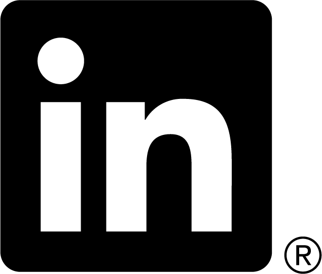 LinkedIn logo (black and white)